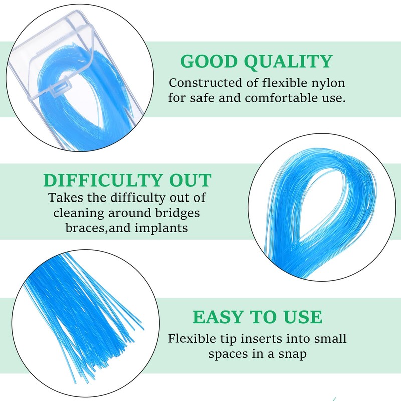 200 Count Floss Threader,Floss for Braces Bridge Flossers for Adults
