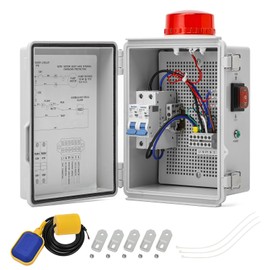 Septic Pump Alarm, Zuomeng High Water Alarm for Sump Pump with Bright Flashing Light, 110 dB Alarm, External Submersible Pump Connection, IP67 Casing