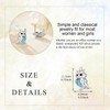 LUHE Owl Earrings Sterling Silver Cute Animal Owl Leverback Earrings