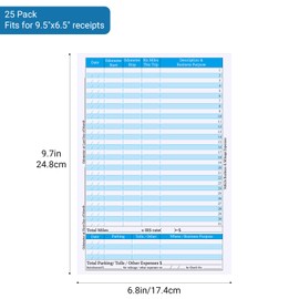zmybcpack 25 Pack 9.5"x6.5" Receipts Organizers & Expense Envelopes For Receipts, Track Expenses & Log Mileage- Receipts Tracker Envelopes