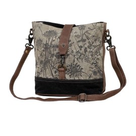 Myra Bag female Debonair Shoulder Bag Upcycled Canvas & Leather S-2663