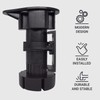 Diforma 4 Pcs Black Plastic Height Adjustable Furniture Legs with