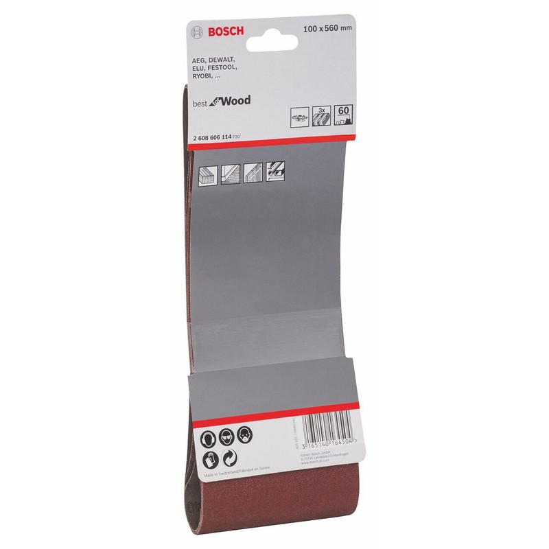 Bosch 2608606114 - Sanding abrasive belt 3 pcs, 100 x