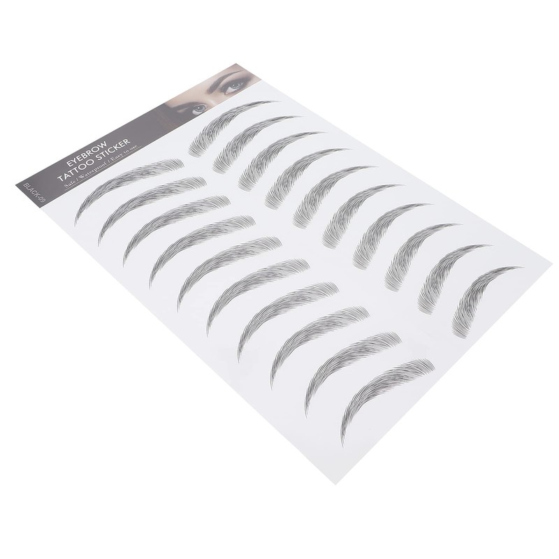 6D Eyebrow Tattoo Sticker, Eyebrow Shaping Stencils, Semi-Permanent, Hair-Like, Waterproof
