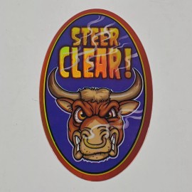 NOS 2005 VSI Cool Ovals Vending Machine Sticker Steer Clear 4.5"