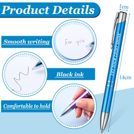 Nezyo 5 Pack Inspirational Quotes Ballpoint Pen Motivational Pens Metal Inspirational Pen Set Motivational Black Ballpoint Gifts Pen for Student Teacher Men Women Home Classroom Office Supplies