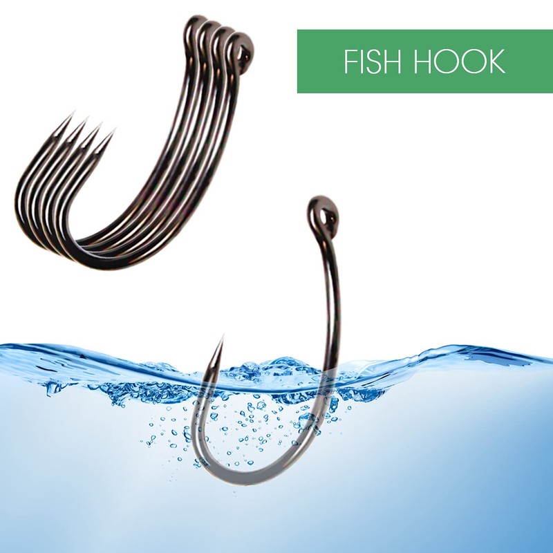 LBING 95 Pieces Fishing Hooks Set 30 Pieces Thread Boilie