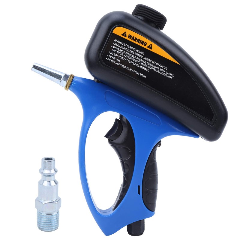 Handheld Sand Blaster, Rust Removal 90PSI Gravity Pneumatic Sand Blasting