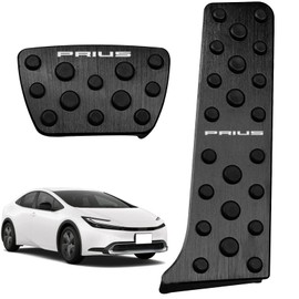 HUDIY New Prius 60 Series Aluminum Alloy Foot Pedal Cover Brake Pedal Accelerator Pedal Footrest PRIUS ZVW60 ZVW65 MXWH60 MXWH65 Series 60 Series (January 2023 - present) Interior, Custom Dress Up,
