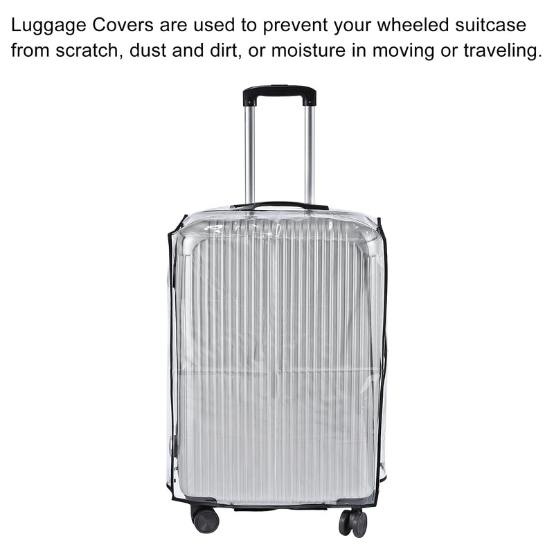 PATIKIL Clear Universal Luggage Protector with Fastener 30 Inch, Portable