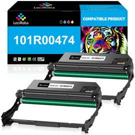 LeciRoba 101R00474 Compatible Drum Unit Replacement for Xerox 101R00474 for Xerox WorkCentre 3215 3215NI 3225 3225DNI 3225VDNI Phaser 3052 3260 3260DI 3260DNI 3260VI 3260VDNI Printer (Black, 2-Pack)