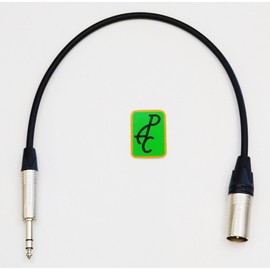 2 ft Canare Quad Balanced Patch Cable Neutrik XLR Male - 1/4" TRS