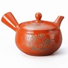 Vermilion Teapot No. 3 Button Carving Y943