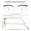 FEISEDY Blue Light Blocking Glasses Computer Glasses Women Men Cateye