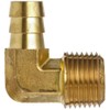 Anderson Metals - 57020-0604 Brass Hose Fitting, 90 Degree Elbow,