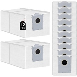 12 Pack Dust Bags for Ecovacs DEEBOT X9 PRO Omni/X8 OMNI/T50 PRO Omni/T50 Omni/T50 MAX PRO Omni/T80/T80 Omni/T30C OMNI and for Yeedi S14 Plus Robot Vacuum