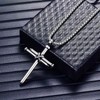 Stainless Steel Nail Cross Pendant Necklace with 24 Inch Chain