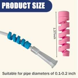 50PCS Oxygen Tube Support Crimp Straightener for Oxygen Hose, Keep Oxygen Hose from Kinking, Portable Oxygen Tubing Supports for Oxygen Hose Nasal Cannula