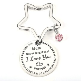 Birthday Gifts for Mom Keychain, Mom Christmas Xmas Gift from Daughter Son, I Love You Mum Key ring