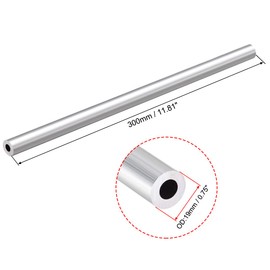 uxcell 6063 Aluminum Round Tube, 300mm Length 19mm OD 10mm Inner Dia Seamless Aluminum Straight Tubing 3 Pcs