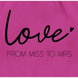 Shirtracer - Gym Bag Backpack - JGA Stag Night Women - From Miss to Mrs Black, 03 Fuchsia, Unit size