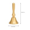 Hand Call Bell Easy Cleaning Portable Brass Material 13x6.5cm Decorative