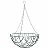 Gardens2you 2 x Traditional 14-inch Green Metal Hanging Baskets