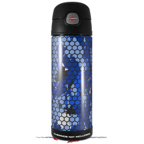 Skin Decal Wrap for Thermos Funtainer 16oz Bottle HEX Mesh