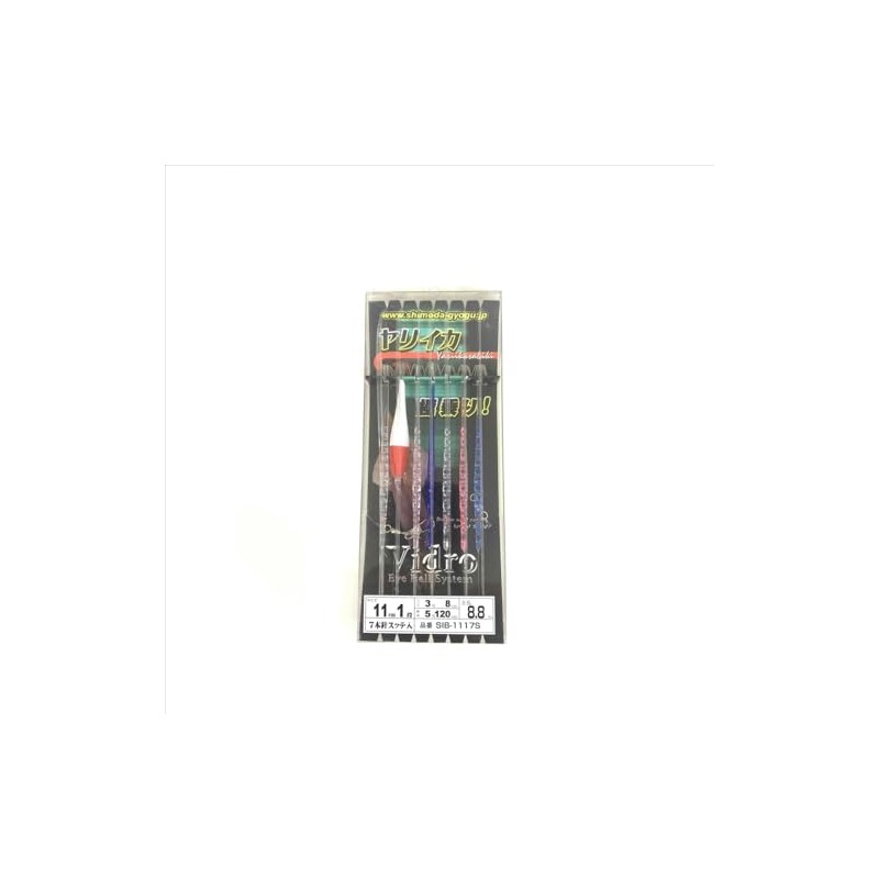Shimoda Fishing Gear SIB-1117S Spear Squid Sabiki Vidro 4.3 inches