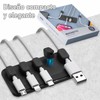 Soporte Con Clips Magnético Para Organizar Cables Escritorio (NEGRO)