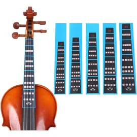 FANGXIN Violin Finger Guide Sticker Fingerboard Guide Fretboard Marker Label Finger Chart for Practice Beginners (4/4, Black)