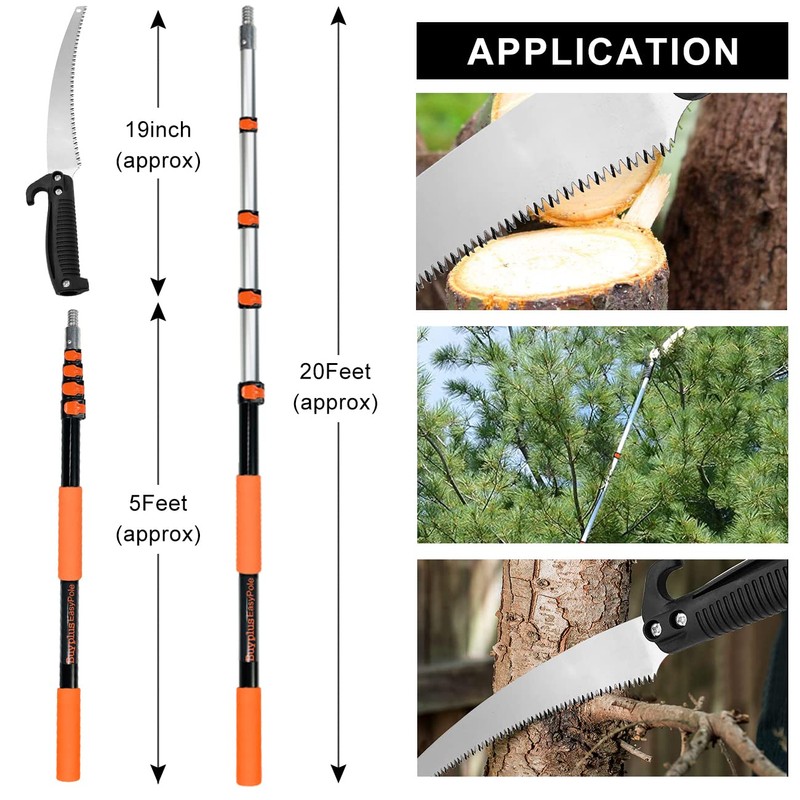 Buyplus 26FT Reach Pole Saws for Tree Trimming, Pole Saw