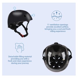 Color Gradient Adjustable Kids' Helmet with Knee & Elbow Pads Set | Multi-Sport Safety Gear for Boys & Girls Ages 5-14 | Skateboarding, Scooters, Roller & Inline Skating, Longboarding
