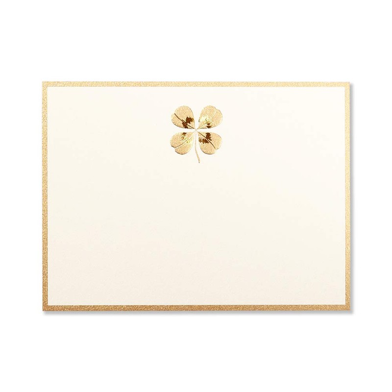 G.C.PRESS Sticky Note Cards, Four Leaf Clover, 3.1 x 4.1