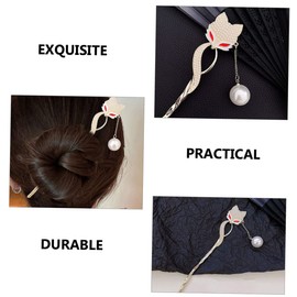 KESYOO Fox Hair Chopsticks for Women Hair Clips for Women Thick Hair Hairpin Stick for Girls Wedding Hair Clips Flower Hair Chopsticks Buns Hair Fork Women Hair Ornaments Alloy