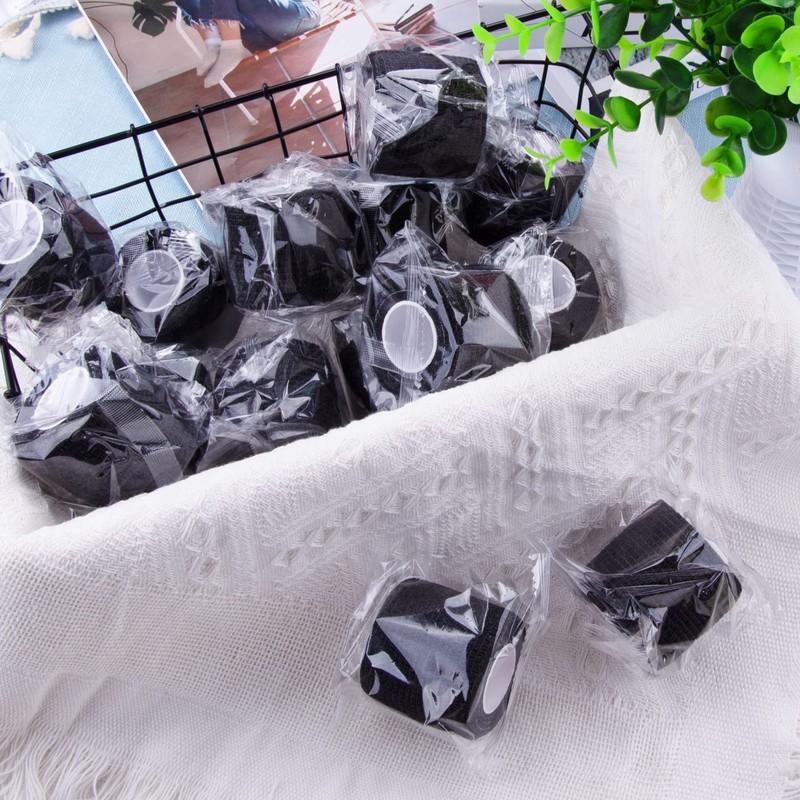 BQTQ 144 Rolls Self Adhesive Bandage Wrap 2 Inch Black
