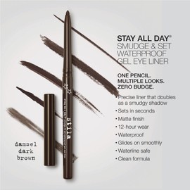 stila Stay All Day® Smudge & Set Waterproof Gel Liner | Long-Wear Gel Eyeliner Pencil for Tightlining, Waterline & Smoky Eye Looks | 12-Hour Wear, No Budge & Fade-Proof