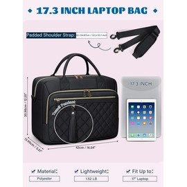 RAINSMORE 17.3 Inch Laptop Bag, Waterproof Computer   Shoulder Bag, Large Laptop Case for Work Business Office Travel College - Color: Khaki, Size: 17.3inch