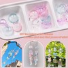 80Pcs Acrylic Clear Flower Bead Caps for Jewelry Making, Transparent