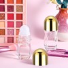 LQMBABY 50ML Round Glass Empty Roller Bottles for Essential Oils,