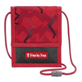 Step by Step Monster Truck Rocky Neck Pouch with Window Zip Coin Pocket Key Attachment Neck Bag 1st to 4th Grade Red, Monster Truck Rocky, Neck pouch