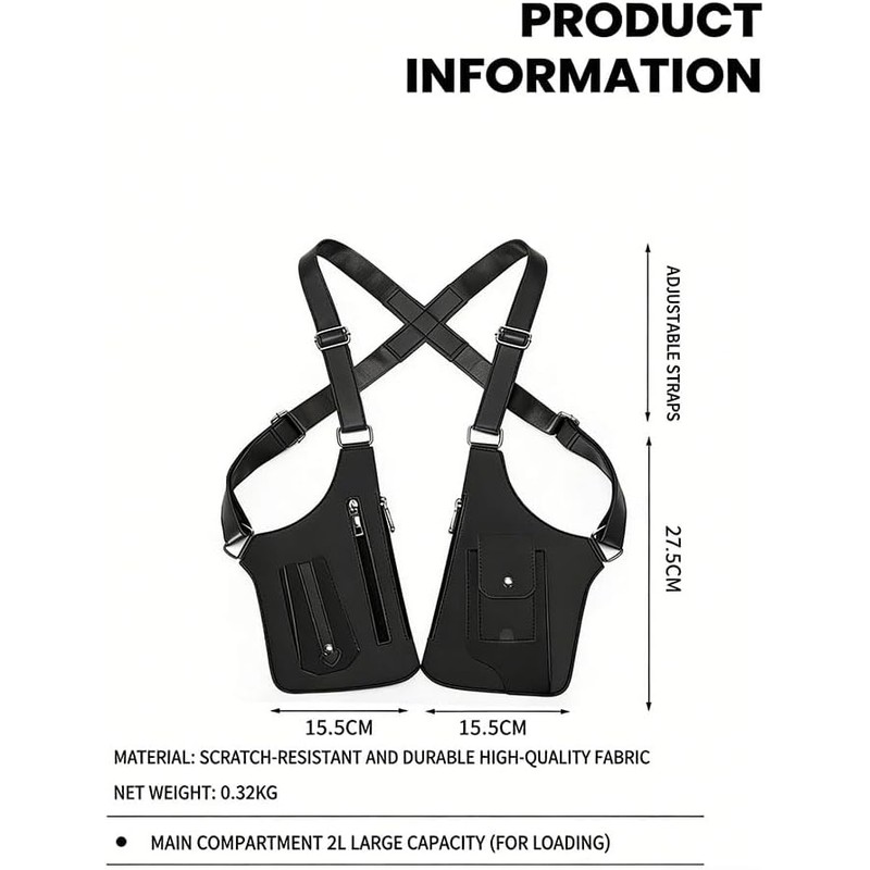 Premium Leather Underarm Shoulder Bag, Adjustable Underarm Shoulder Bag For