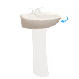 Western Pottery JR.L250-W 19x17 Pedestal Sink Basin