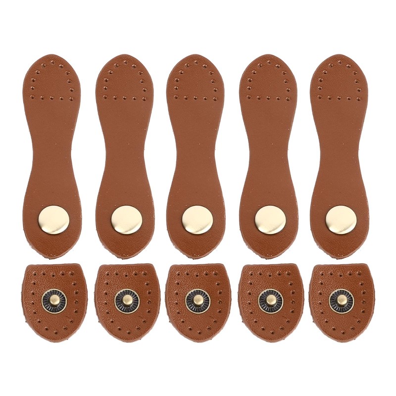 5 Set Leather Snap Buckles Soft Wearable DIY Sewing Leather