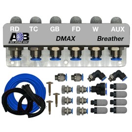Universal 6 Port / 6 Point Diff Breather Kit Blue for Isuzu D-MAX DMAX Incl RT-50