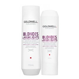 Goldwell Dualsenses Blonde & Highlights Duo Anti-Yellow Tint Shampoo 250 ml + Anti-Yellow Tint Conditioner 200 ml by Dualsenses