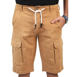 CHARBONNIER ELEVATE YOUR STYLE Cargo Shorts for Men's Performance Series Extreme Comfort, Mens Summer Cargo Shorts (UK, Waist, 38, Regular, Regular, Camel)