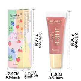Fruit Flavored Lip Gloss, 1 Count Moisturizing Lip Glaze Stick, Long Lasting Tinted Lip Gloss, Glossy Lip Glaze Stick, Plumping Lip Oil Lip Stick