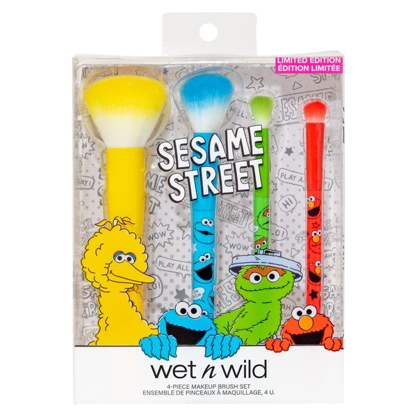 Wet n Wild SESAME STREET 4-Piece Makeup Brush Set Sesame Street Collection