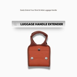 Luggage Handle Extender – 7.5-Inch Soft Grip Extension Strap, Secure Travel Handle Attachment for Carry-On & Suitcase, Durable Nylon Grip for Comfortable Lifting (Burnt Orange & Coffee Brown)